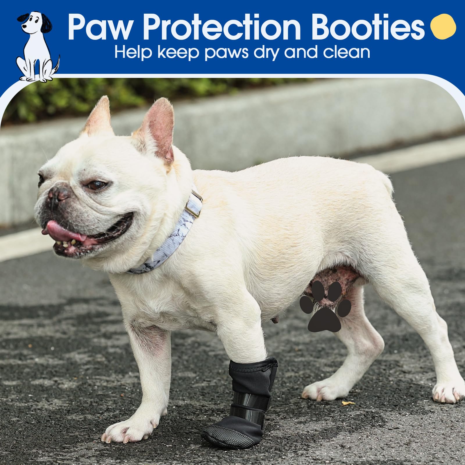 Breathable Dog Recovery Boot For Injured Paw,Anti-Slip Dog Booties  Dog Boot To Prevent Licking Biting And Keep Clean,Adjustable Shoe Paw Wound Protectors For Dogs,Foot Cover For Hot Pavement photo 3