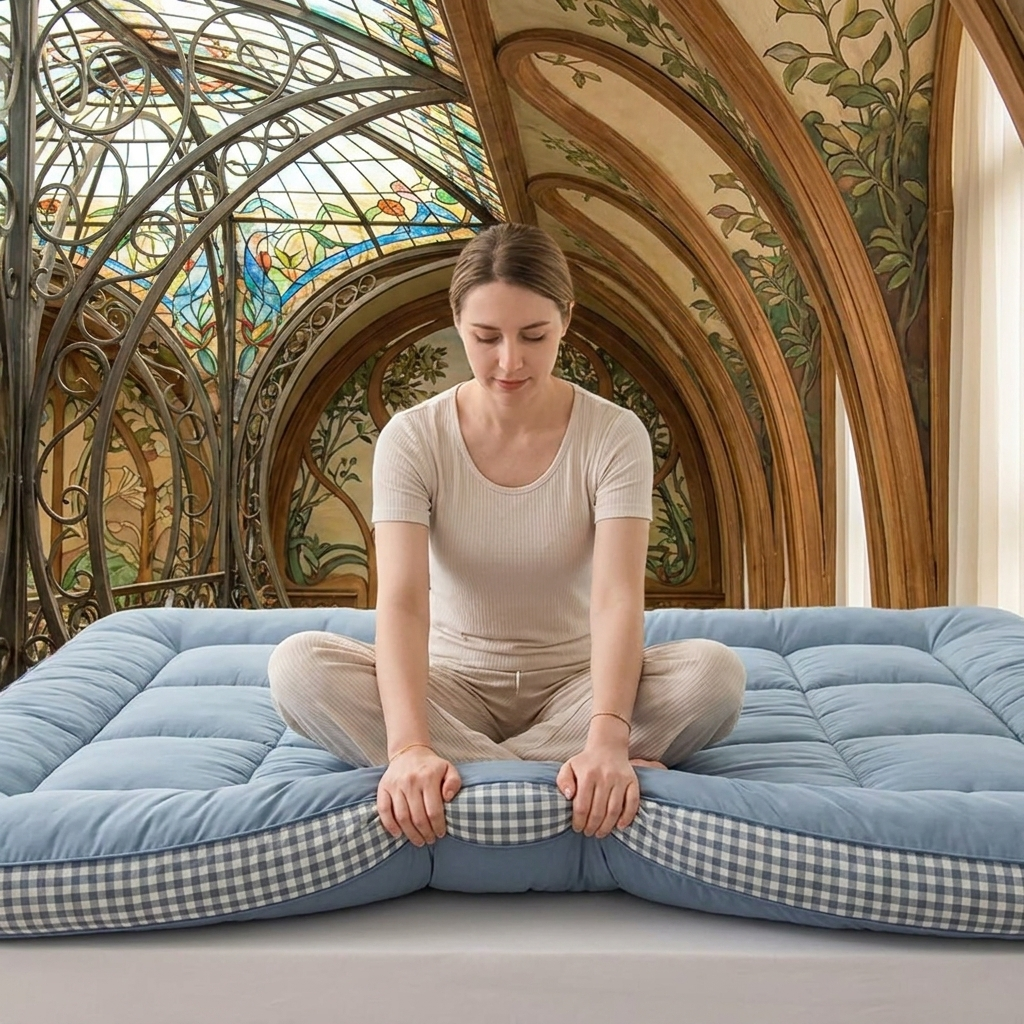 Thick Quilted Mattress Topper, Soft Fluffy Bed Mattress Pad, Comfort Sleeping Mattress Cover For Bedroom photo 3