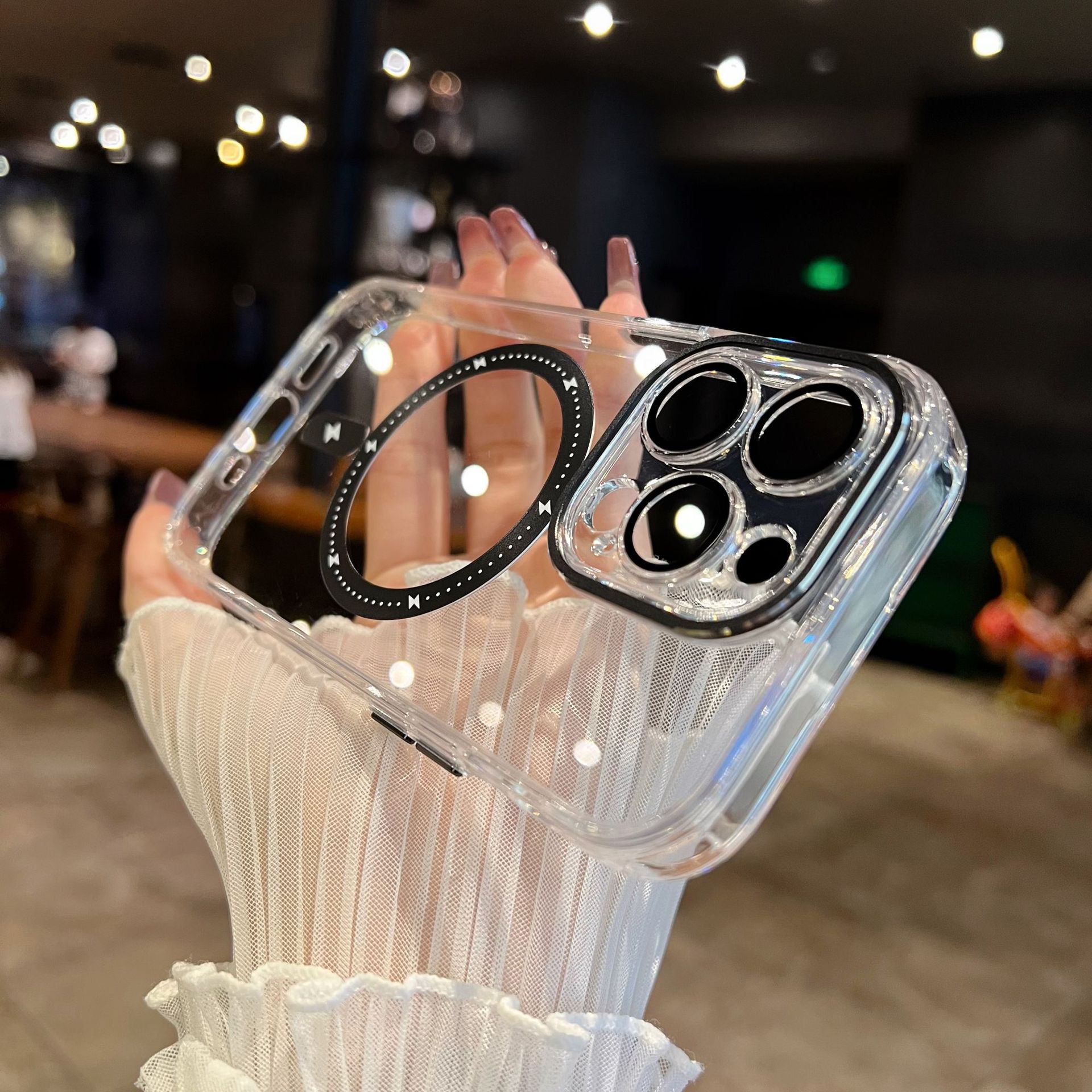 Transparent Magnetic Lens Glass Drop-resistant Mobile Phone Protective Shell photo 8