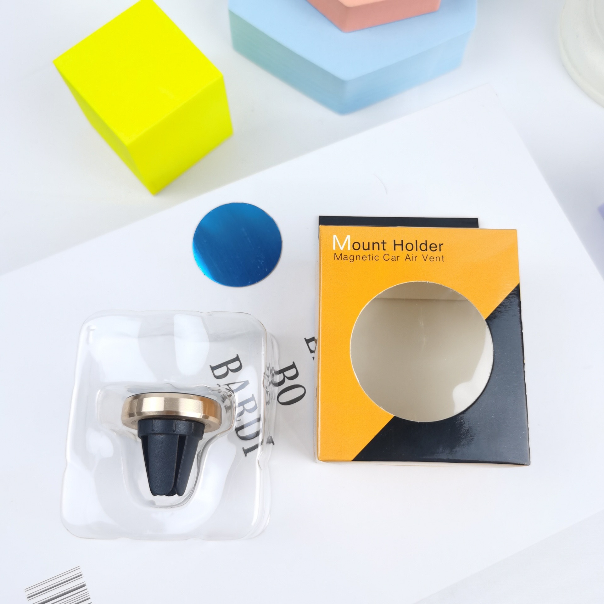 The Best-selling Aluminum Alloy Adhesive Round Mobile Phone Magnetic Stand Is Suitable For Car Air Outlets And In-car Navigation To Stick Freely photo 4