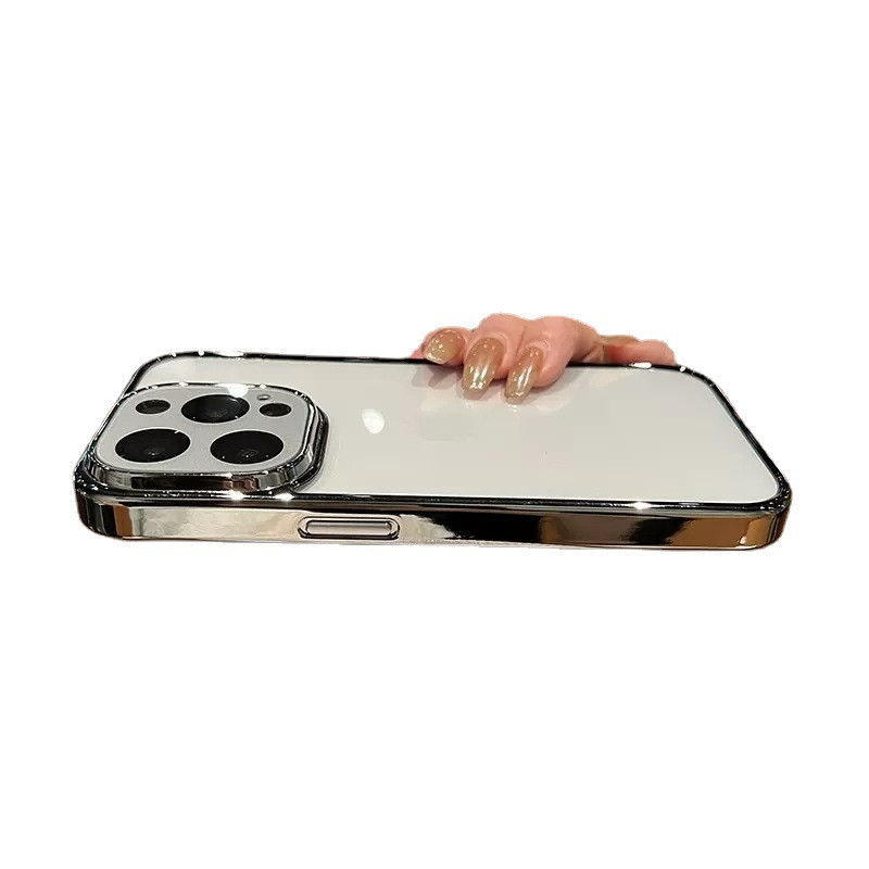 Electroplated Invisible Bracket Transparent Hard Shell Protective Cover photo 7