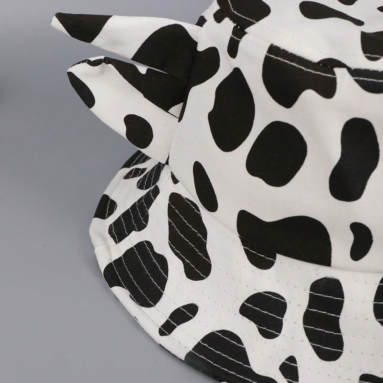 Cross-border Fashion Fun Horned-eared Cow-pattern Fisherman Hat With Foldable Design, Suitable For Outdoor Activities And Casual Wear. Cute And Adorable photo 5