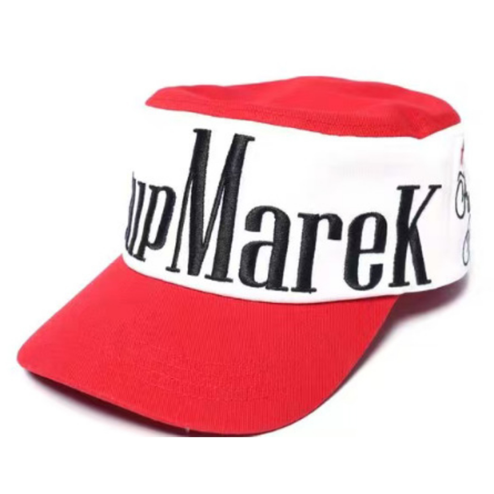 Summer Men's And Women's Three-dimensional Letter-style Lip Embroidery Fashionable Trend Flat-top Baseball Cap For Outdoor Play And Daily Accessories photo 2