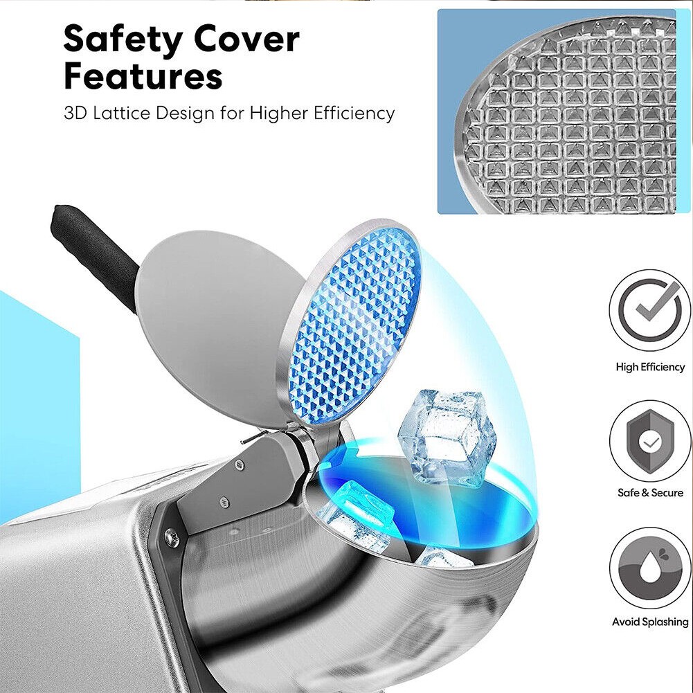 Upgraded Electric Ice Crusher Shaver Snow Cone Maker Commercial Machine2200r-m photo 8