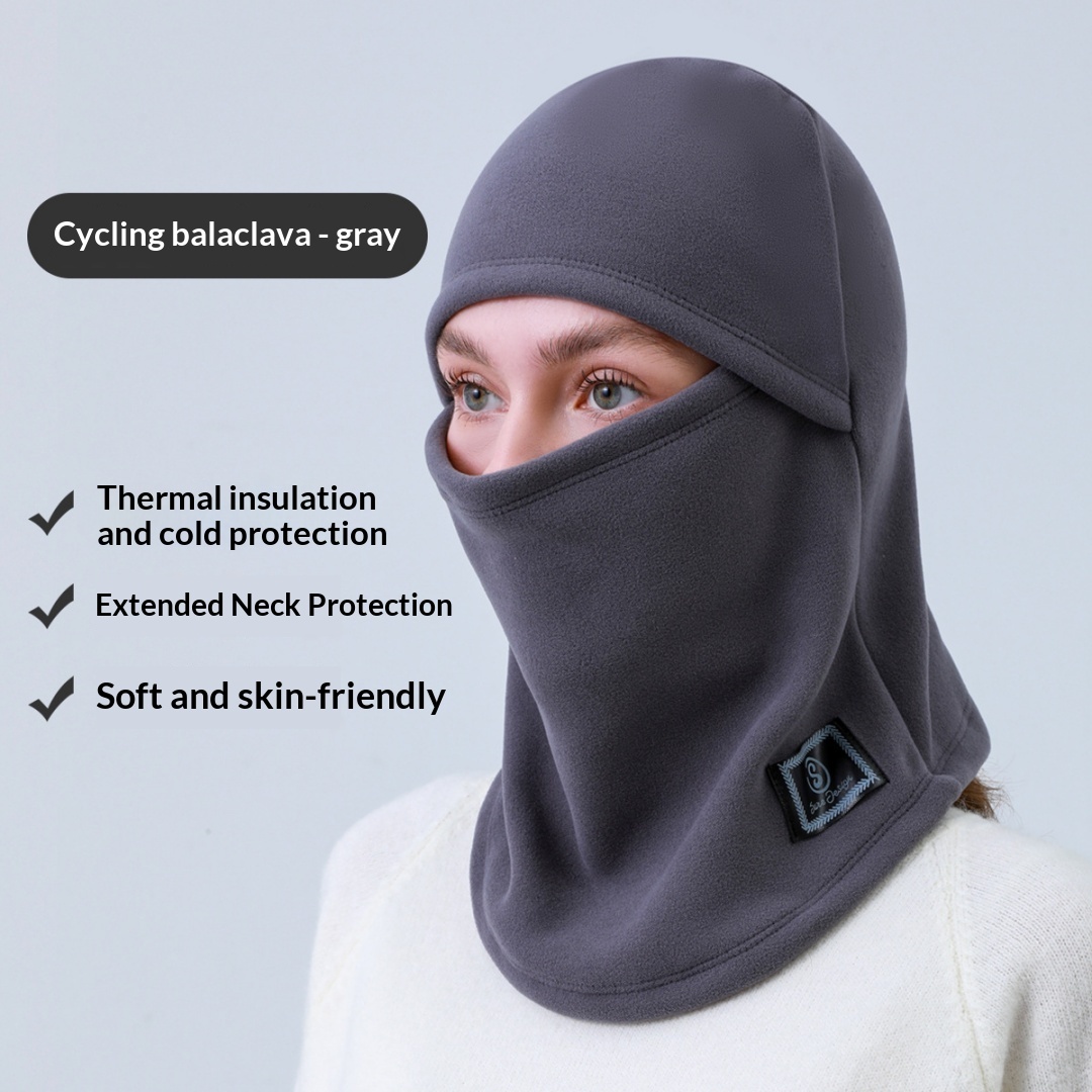 Warm Hood For Men And Women Cycling Electric Bicycles Winter Windproof And Cold-Proof Mask Helmet Neck Scarf All-In-One Hat photo 2