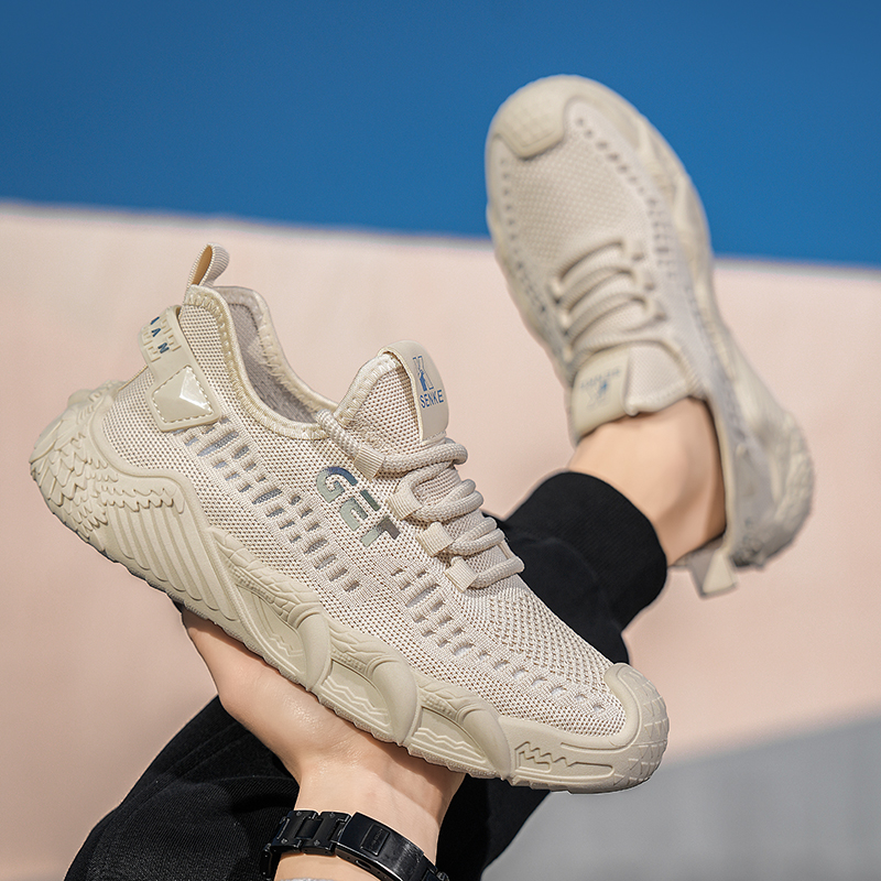 2026 New Summer Breathable Fly Knit Mesh Shoes For Men, Hollow Out Running Sneakers, Soft Sole Casual Men's Footwear photo 3