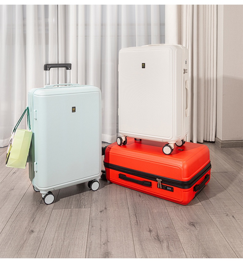2026 New Luggage Trolley Case Student 20 Inch Lightweight Boarding Large Capacity Password Travel Leather Box Male - DY5209 Red photo 3