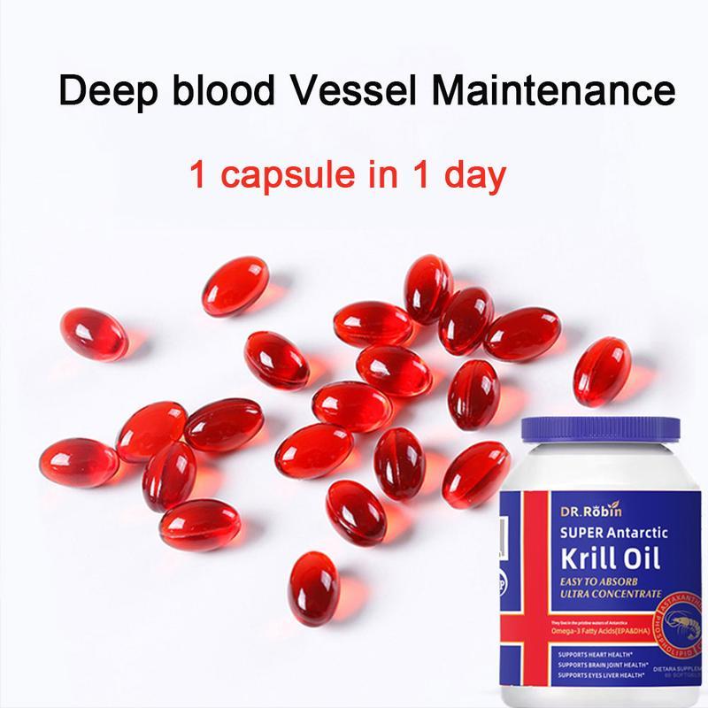 Dr. Robin Super Antarctic Krill Oil 60 Capsules Contains Omega 3 EPA  DHA, Phospholipids, And Astaxanthin photo 5