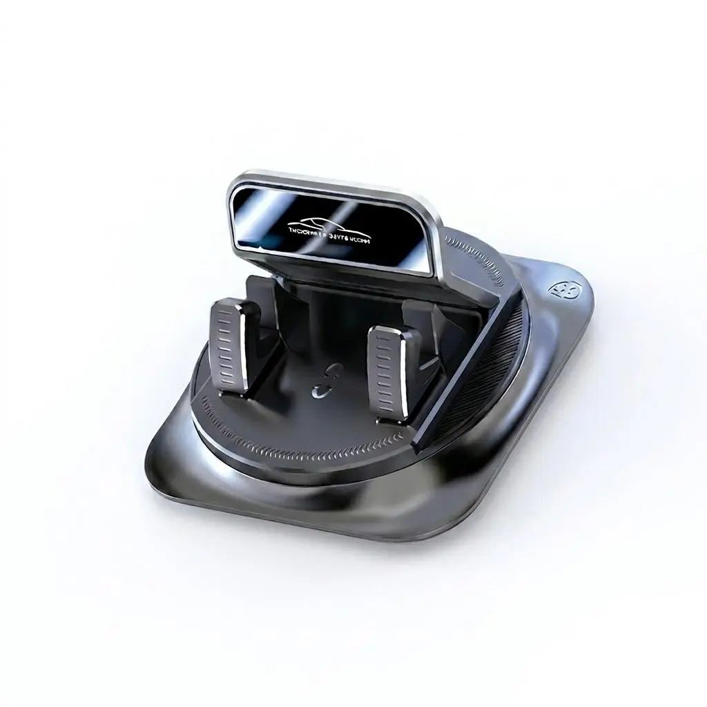 Car Phone Holder For Dashboard, Rotatable Phone Mount With Strong Suction Cup, Washable Gel Base, One-Click Lock, Non-Slip Silicone Pads, Universal Navigation Car Interior Accessory For All Phone photo 5