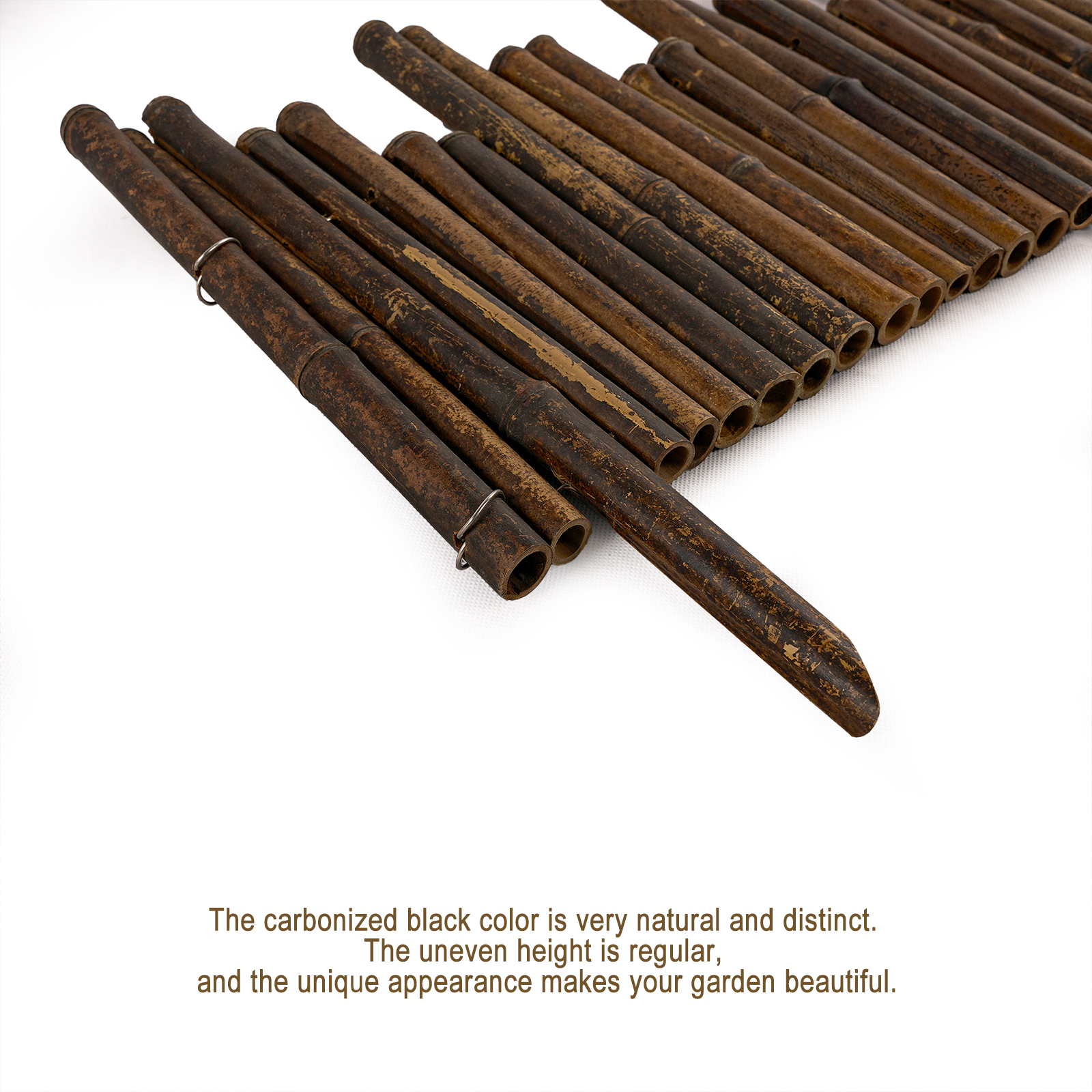 Garden Natural Bamboo Fence Lawn Edging 15.8inH X 24inL, Garden Border Fence, Decorative Bamboo Roll For Flower Bed, Pathway, And Landscape Edging, Outdoor Garden Border Fence Self-pickup Only photo 7
