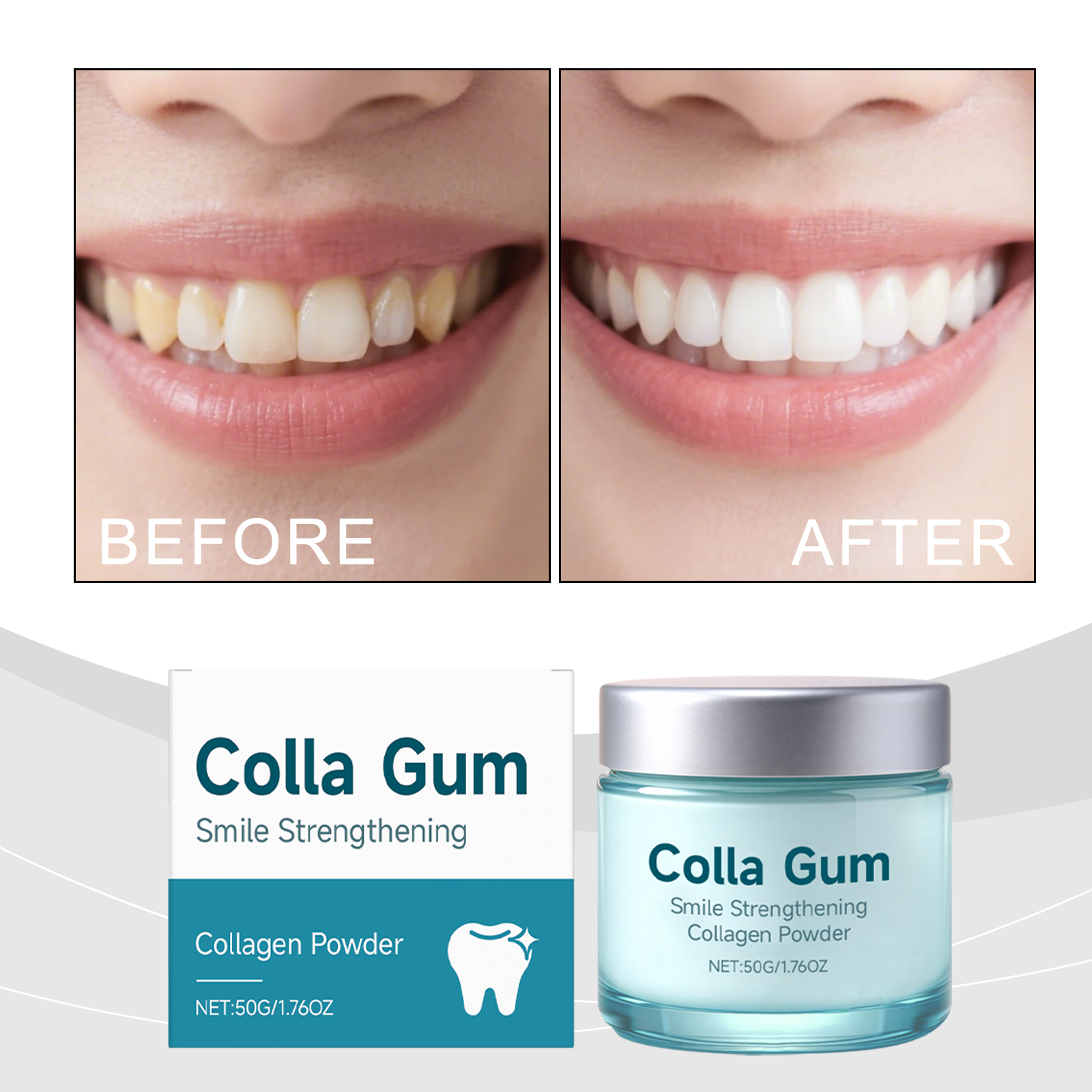 Collagen Tooth Whitening Powder 50g-box photo 8