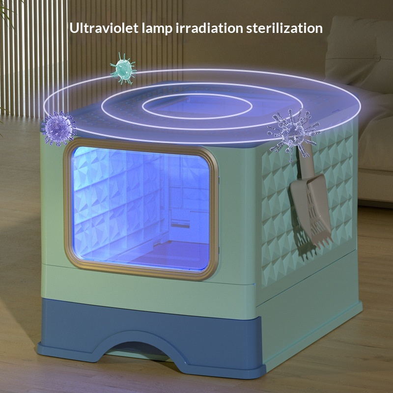 Extra-large Fully Enclosed Drawer-Type Foldable Cat Litter Box photo 7