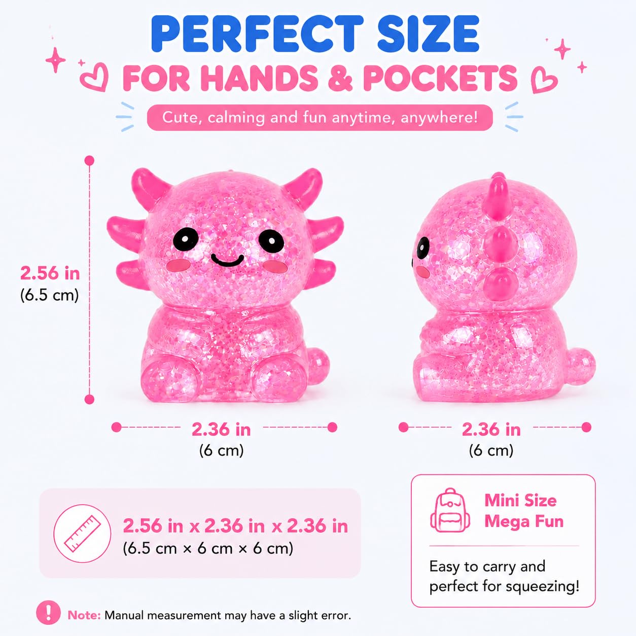 Axolotl Stress Ball, Cute Soft Slow Rising  Toy, Calming Fidget Squeeze Toy Sensory Toy For Stress Relief Kids Adults photo 6