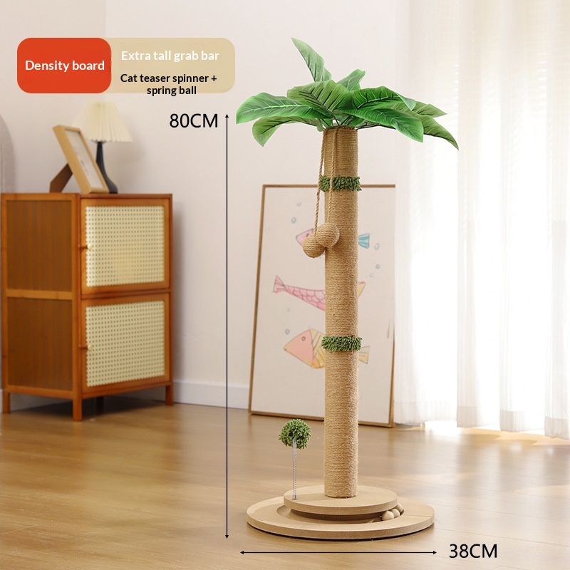 Cat Climbing Frame With Solid Wood Scratching Board, Durable Scratch-Resistant Cat Teaser Stick, Not Easy To Shed Debris, Cat Toy, Pet Supplies, Cross-Border Hot Seller photo 8
