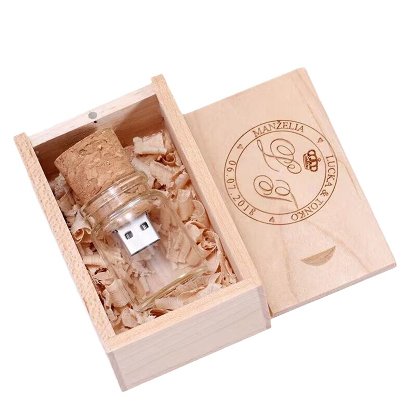 Wooden Wish Drift Bottle USB Disk photo 4