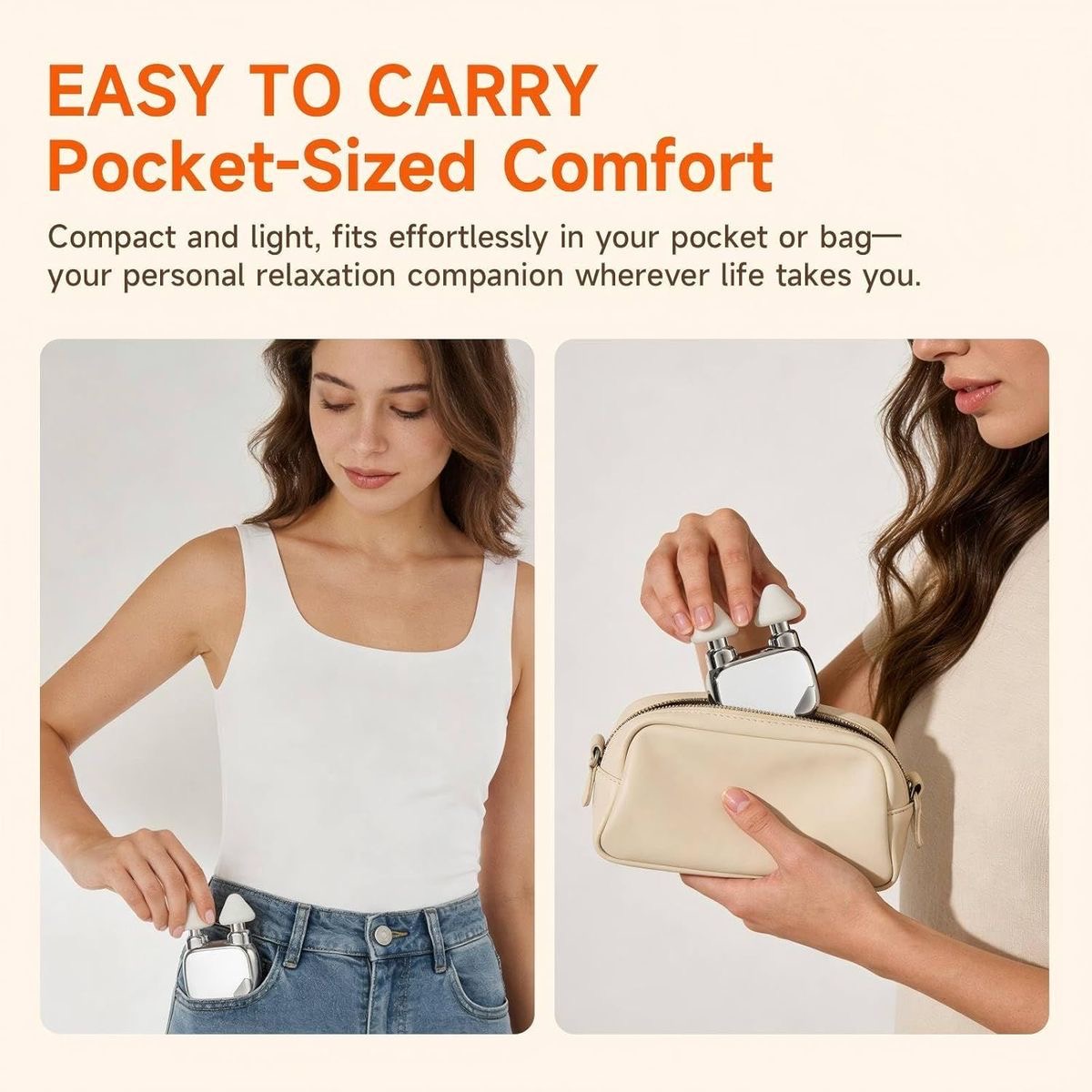 New Upgrade---Mini Muscle Massage Gun Electric Fascia Massager 2 Heads For Neck & Body photo 3