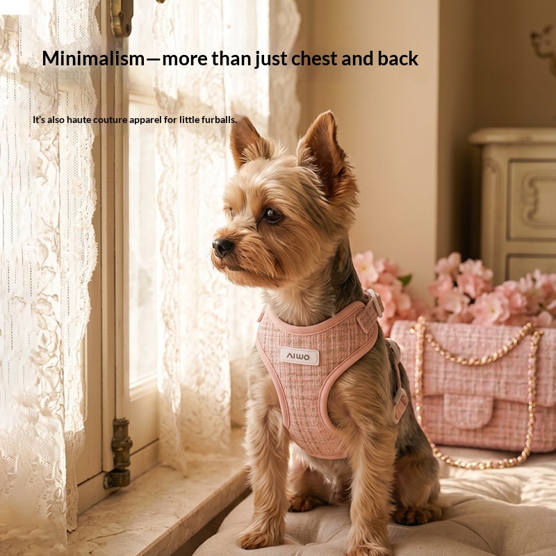 Dog Leash Harness, Small Fragrant Style I-shaped Harness, Vest-style Dog Leash For Small And Medium-sized Dogs, Factory Wholesale photo 4