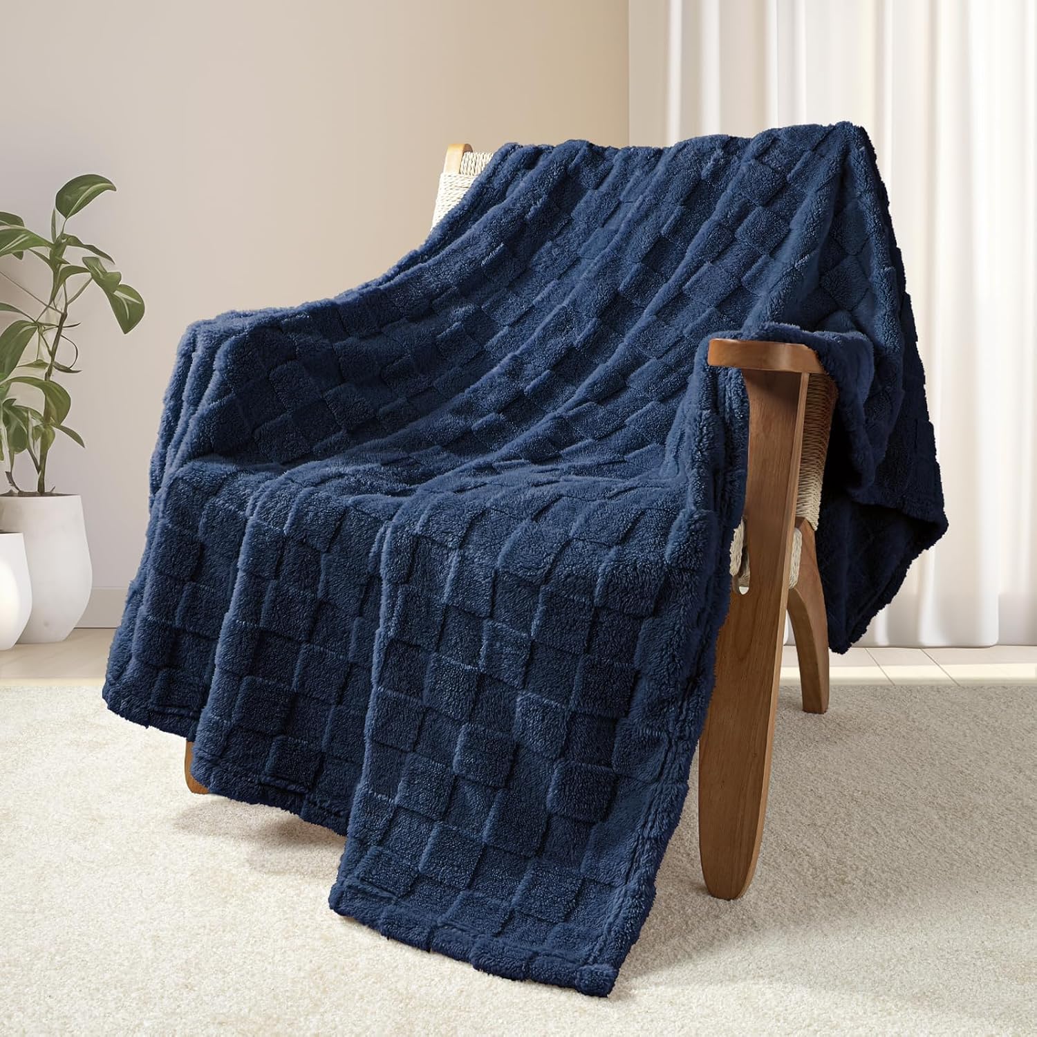Super Soft Cozy Throw Blanket 50x60 Inch, Plush Sofa Blanket For Couch, Bed, Bedroom, Living Room And Home Decor photo 5