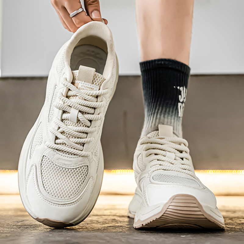 2026 Winter New Breathable Mesh Shoes, Lightweight Running Sneakers, Men's Casual Travel Dad Shoes photo 2