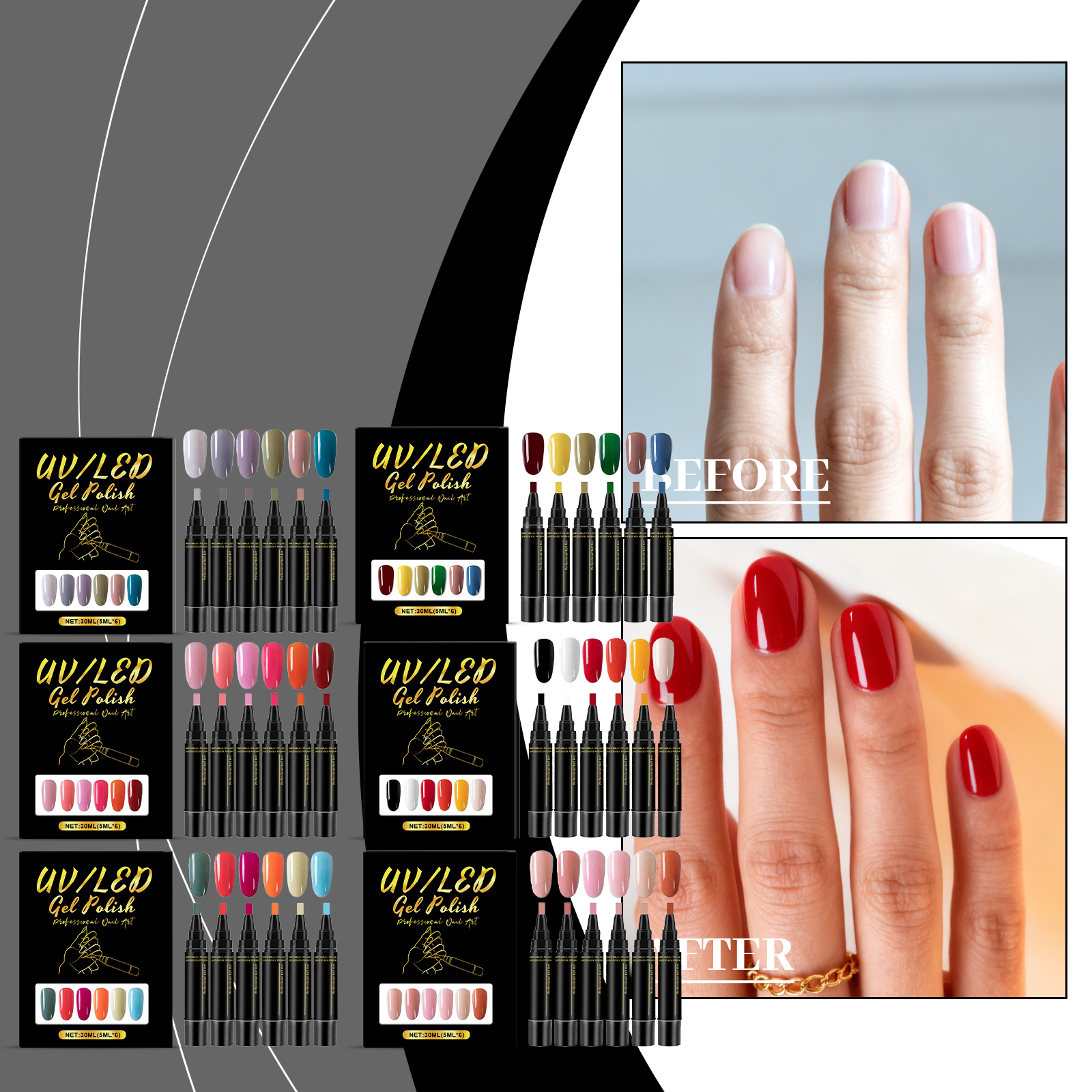 Nail Polish Pen 6pc 1box photo 6