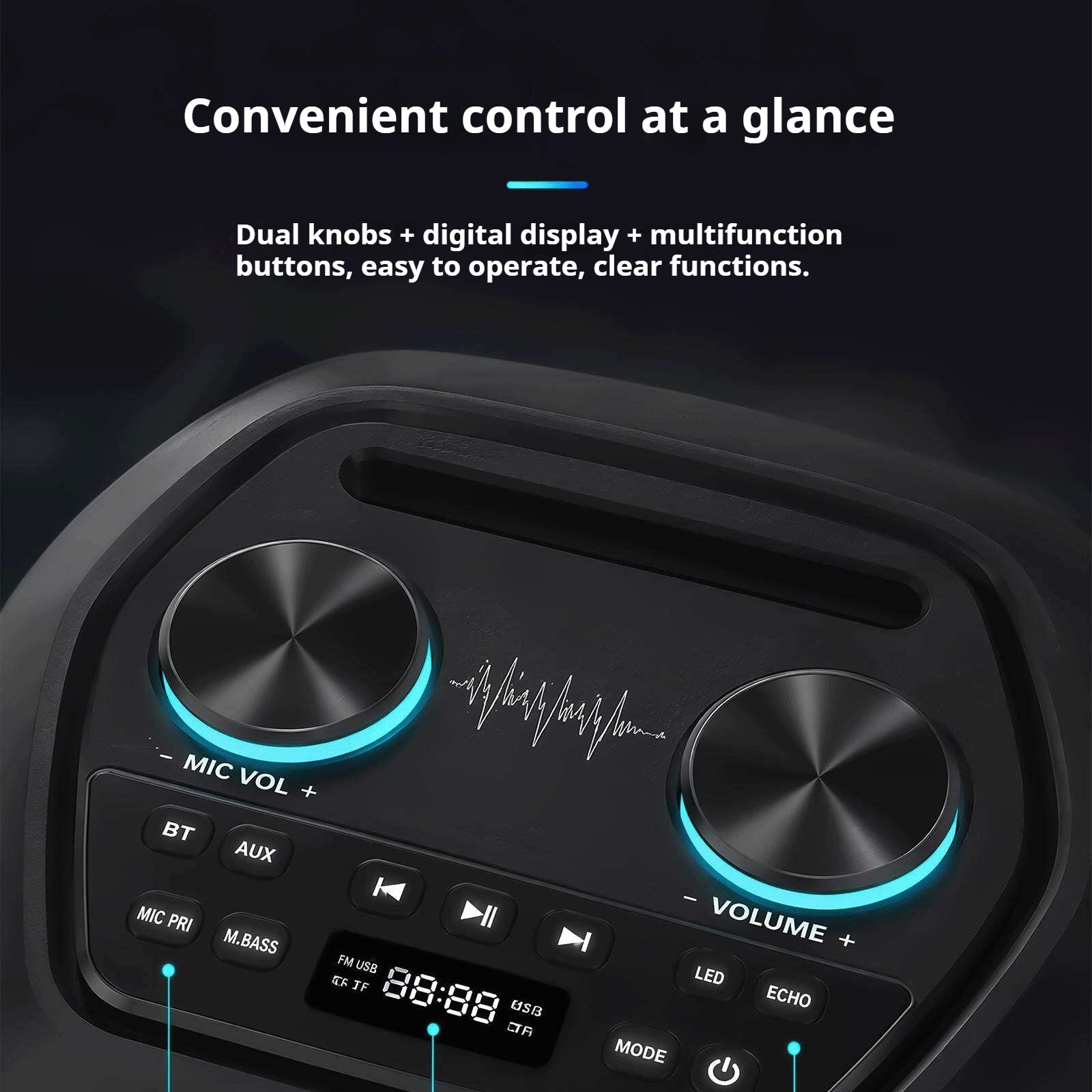 KP-8014 Hot-selling 80W High-power Outdoor Bluetooth Speaker With Dual Microphones Featuring Heavy Bass And Long Battery Life In Stock photo 3