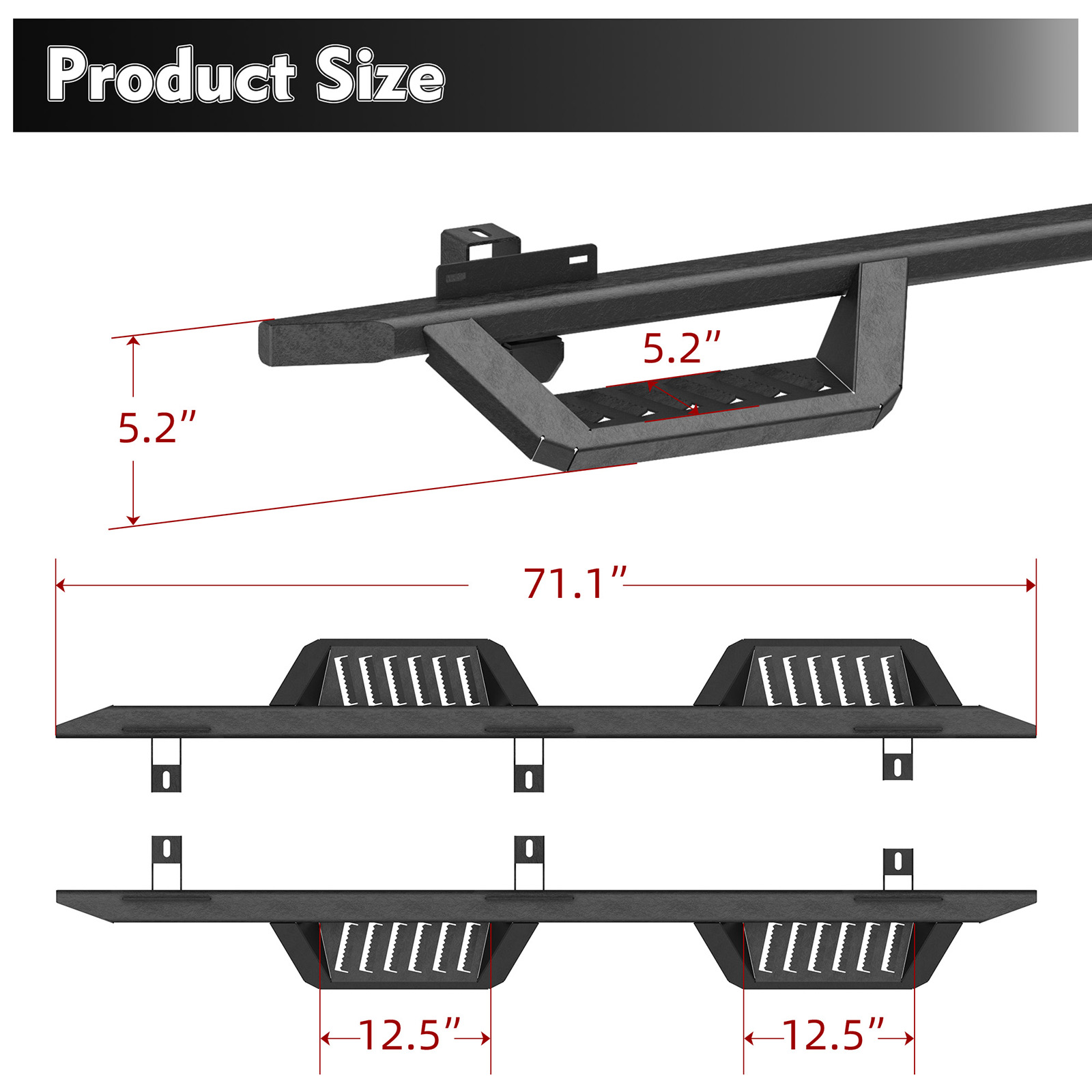 Running Boards For 18-26 Wrangler JL photo 8