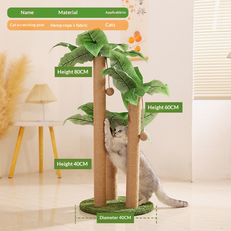 Cat Scratching Post, Cat Climbing Frame, Hemp Rope Cat Scratching Board, Vertical Boredom-Relief Pet Supplies, Cross-Border Hot-Selling Cat Climbing Frame, DIY Materials photo 1