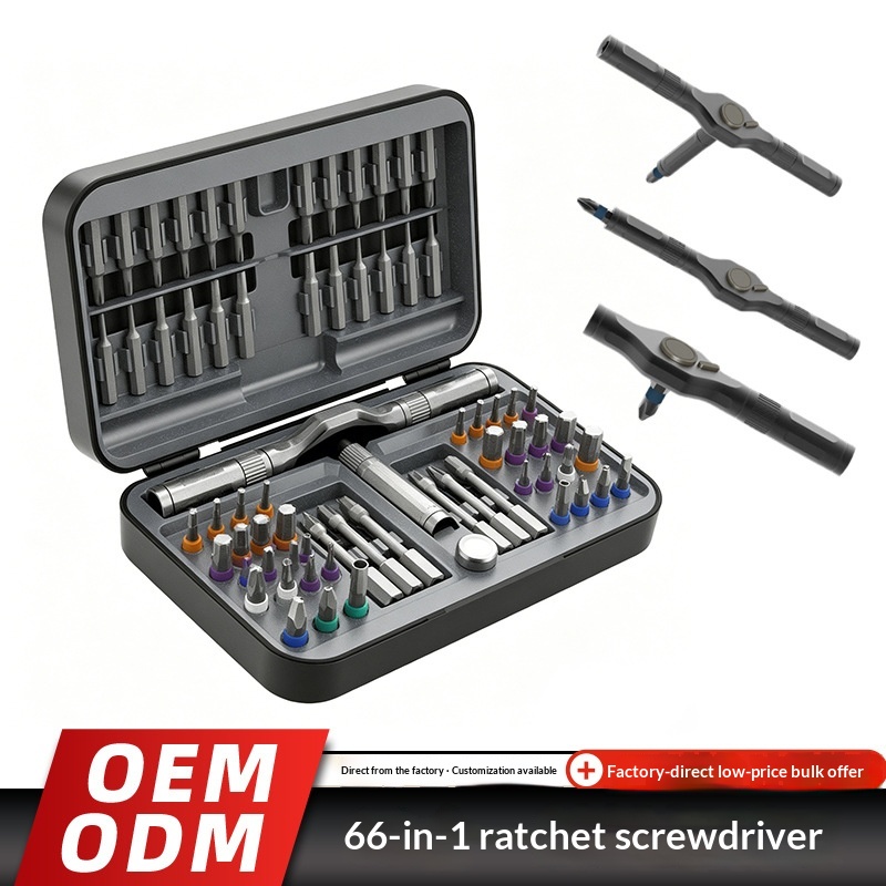Cross-border Hot-Selling 66-in-1 Ratchet Screwdriver Set  S2 Steel Bits Multifunctional Phone Repair Hardware Tool photo 8