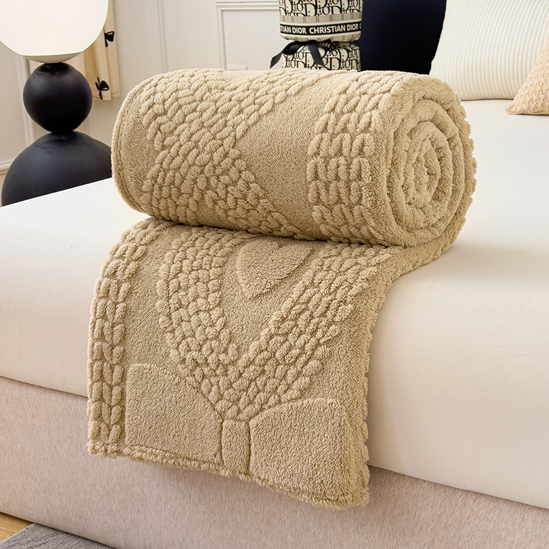 1PC Plush Throw Blanket, Soft Fuzzy Flannel Blanket, Cozy Warm Blanket For Bed Sofa Bedroom, All Season Use photo 2