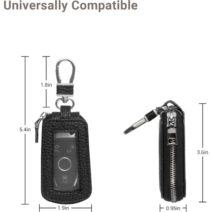 Premium Leather Key Fob Case - Universal Car Key Holder photo 2