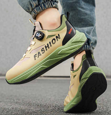2026 New Summer Sports Shoes For Teen Boys, Rotating Buckle Ultra Light Shock Absorbing Soft Sole Casual Running Sneakers For Students photo 2