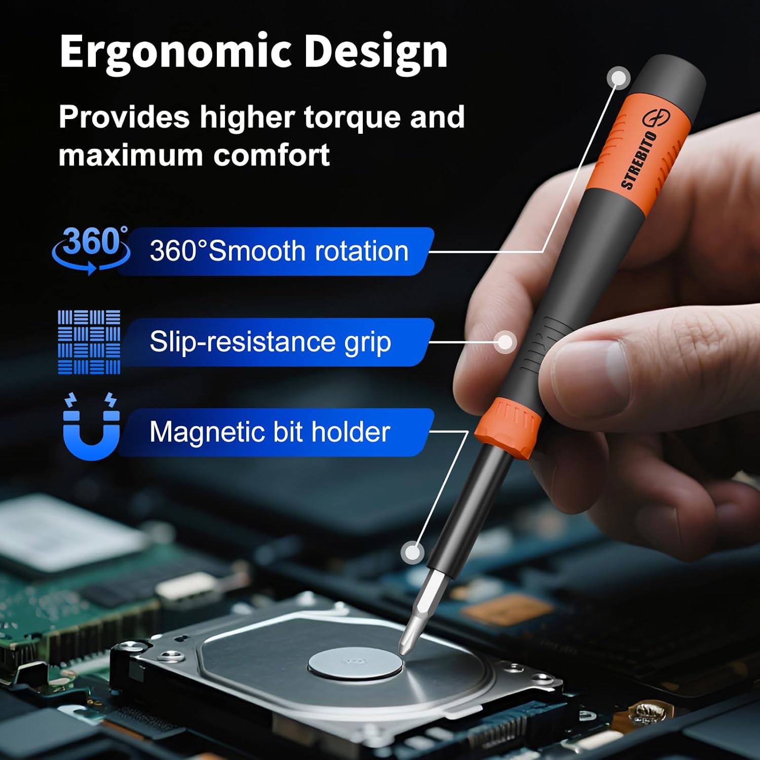 64-in-1 Magnetic Micro Screwdriver Set, Precision Hand Tool Kit With Torx Bits, Compact Repair Set For Electronics, Gadgets & More photo 3
