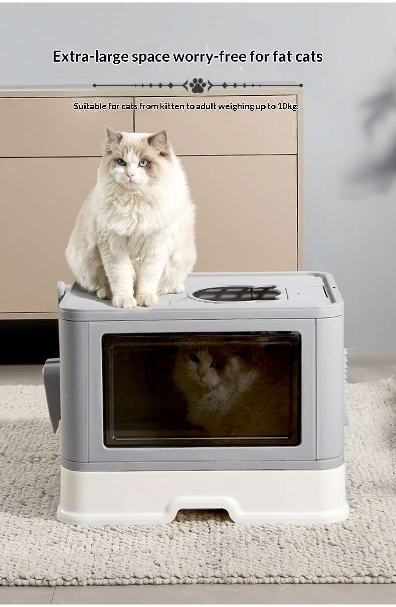 Enclosed Extra-Large Drawer-Type Cat Litter Box photo 2