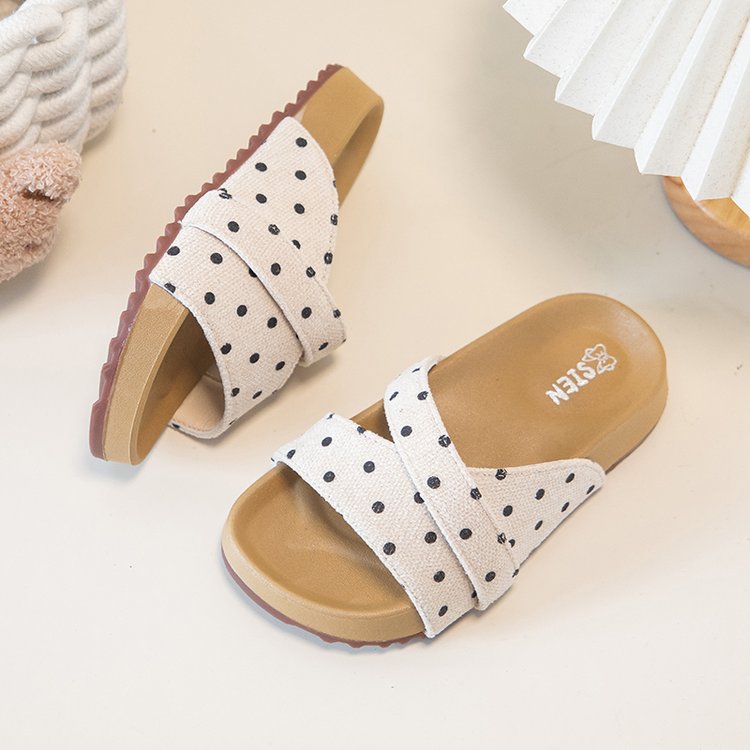 Girls' Polka Dot Flip Flops Summer New Design Children's Sandals Baby Girls' Slippers photo 4