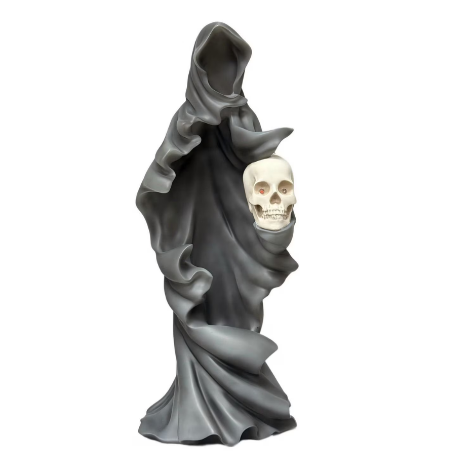 Dark Grey Pre-Lit Phantom Halloween Decoration, 20-Inch LED Ghost Figure, Indoor Halloween Decor photo 2
