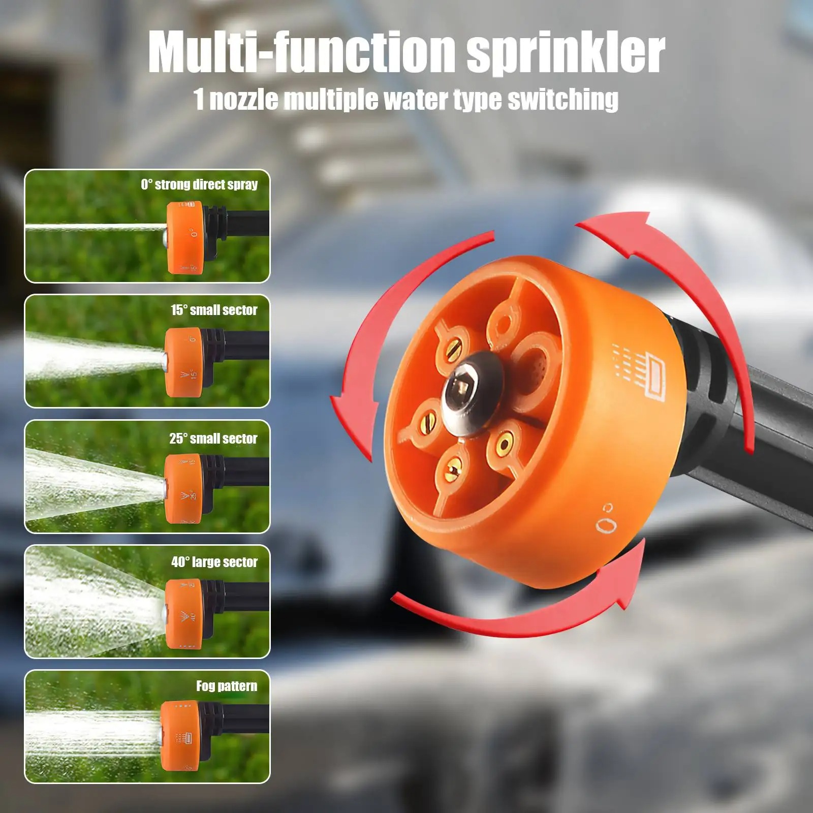 48Vf Portable High-Pressure Washer With Spray Gun And 6-in-1 Nozzle For Cleaning And Watering Cars, Floors, And Gardens photo 2