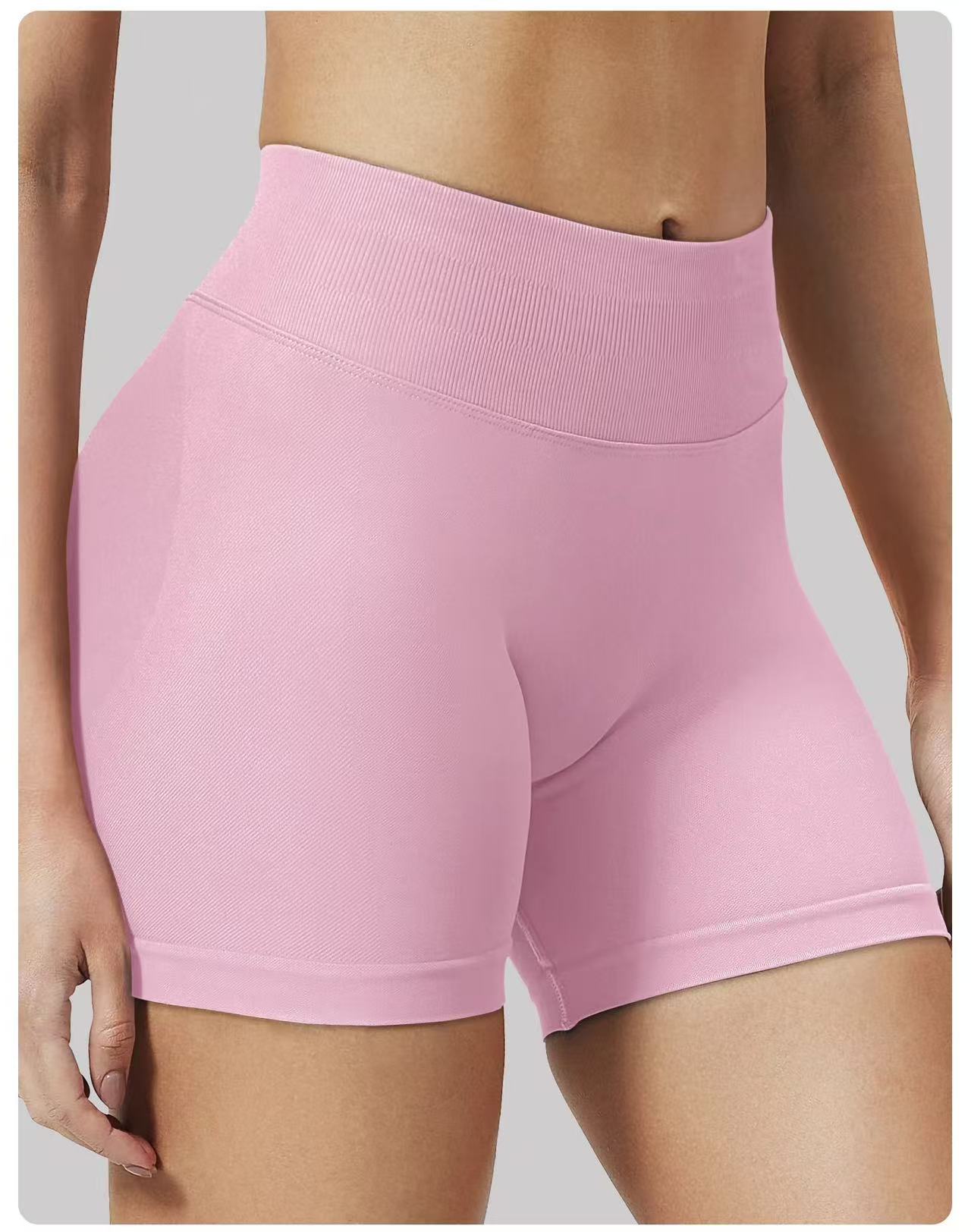Women's Seamless High Waist Yoga Shorts, Butt Lifting Workout Biker Shorts, Tummy Control Athletic Gym Shorts For Running Fitnes photo 8