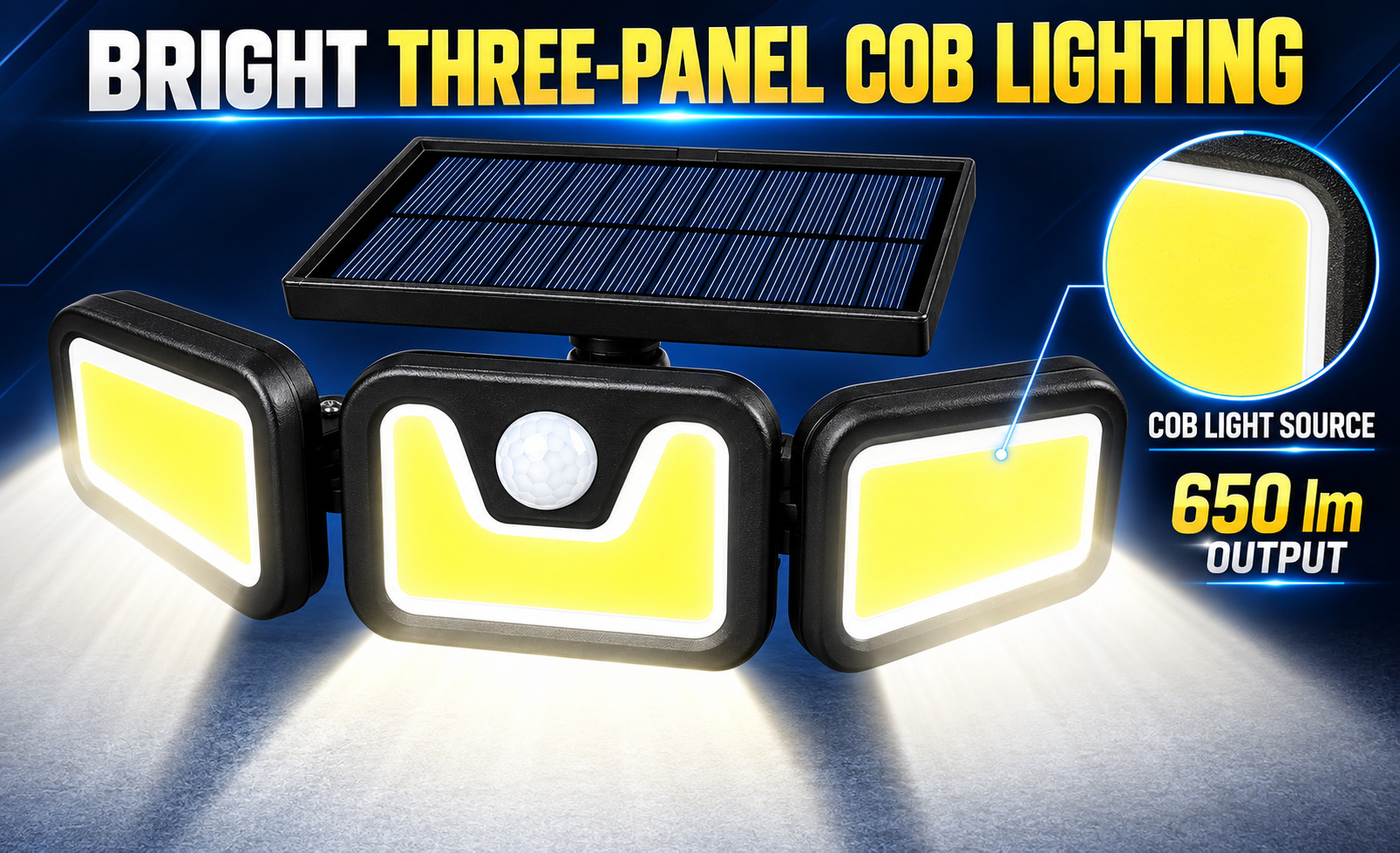 Solar Powered Rechargeable Motion Sensor Waterproof LED Work Light For Auto Repair W771B COB Street photo 5