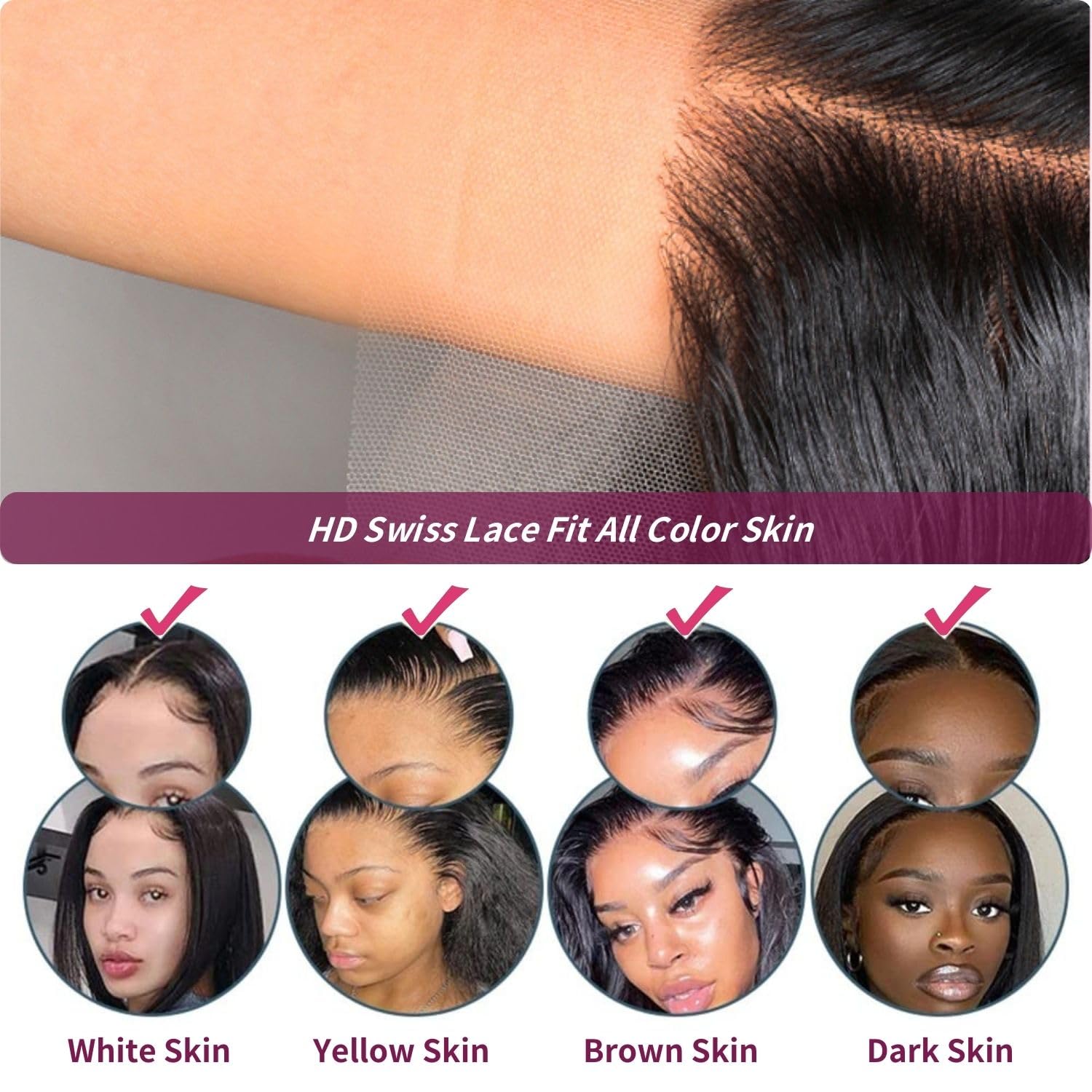 13x4 Lace Front Human Hair Wig Body Wave, Natural Color, Density photo 2