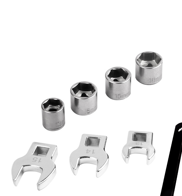 3 Opening Heads And 4 Sleeves. Special Tool For Belt Pulleys. Adjustable Belt Wrench For Automotive Engines. Idler Belt. photo 4