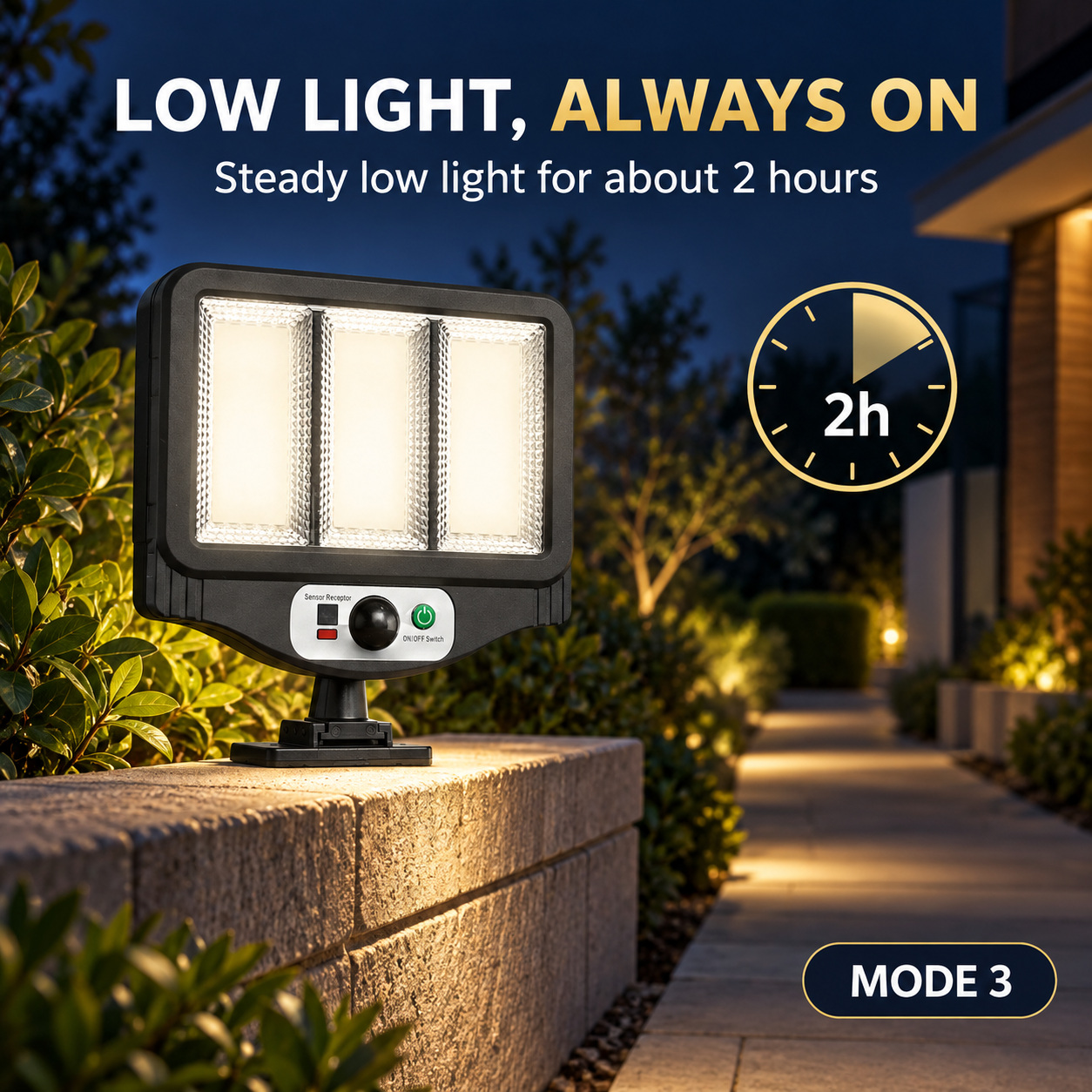 Solar Powered Rechargeable Motion Sensor LED Work Light 1500mAh For Auto W780 3 2 Hour photo 6