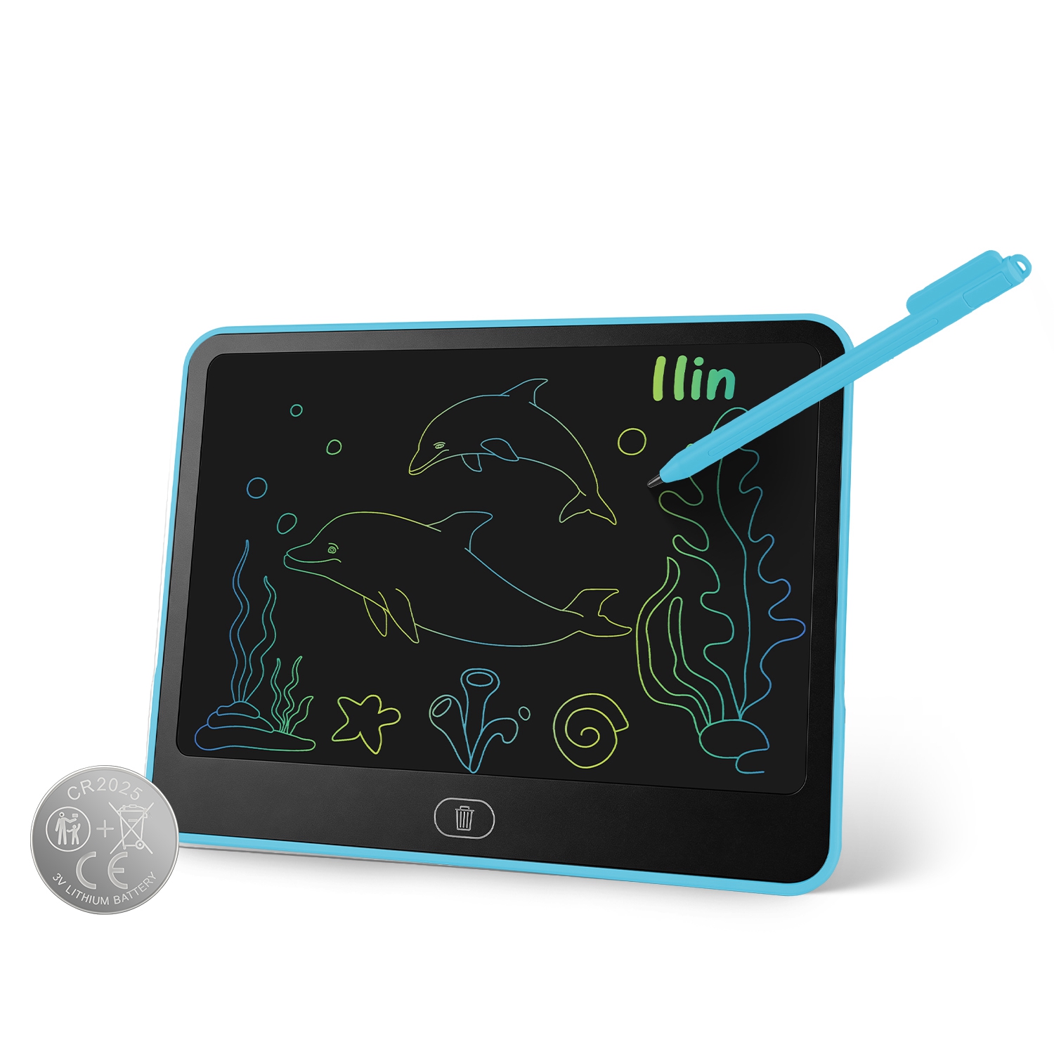 LCD Writing Tablet For Kids, Reusable Doodle Board With Stylus & Lock Function, One-Touch Erase Drawing Pad For Boys Girls Toddler Travel Learning Toys photo 8