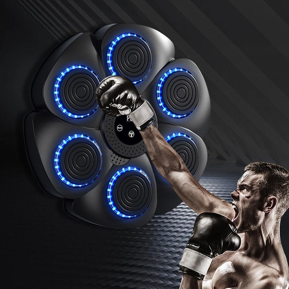Unisex Smart Bluetooth Music Boxing Machine  Wall Mount Punch Trainer With Shockabsorb Foam RGB Targets  Built-In Speaker Digital Counter Adjustable Speed Easy Installation Magic Tape photo 8