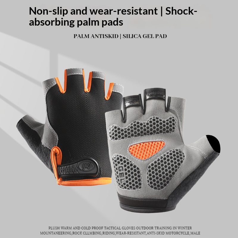 Half Finger Gloves Men's Outdoor Fitness Sports Thin Breathable Non-slip Wear-resistant Mountaineering Rock Climbing Exhibit Finger Gloves For Women photo 7