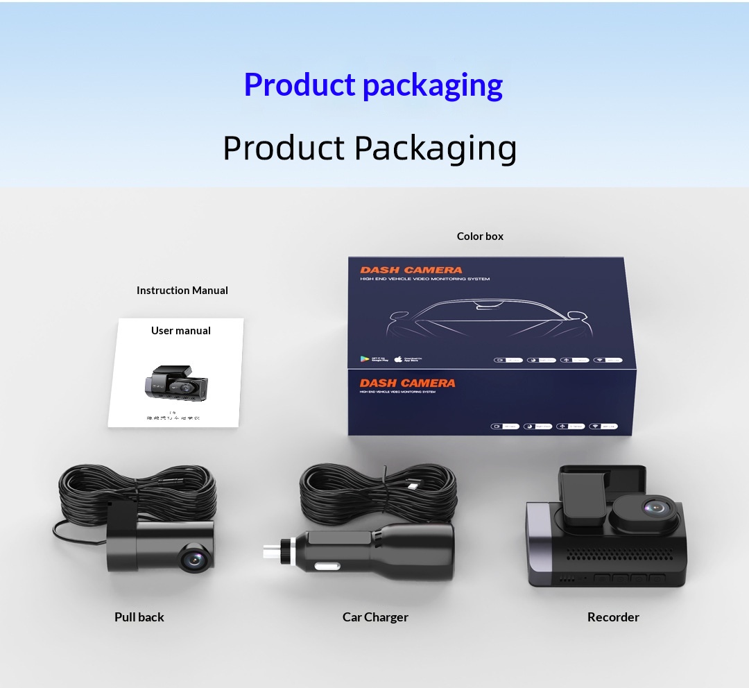 High-definition Car 4K Front And Rear Dual-recording In-vehicle Dashcam photo 4