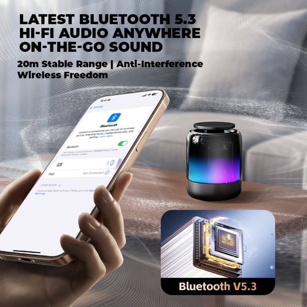 Mini Portable Bluetooth Speaker Phone Holder 4-in-1 Bracket Speaker Night Light photo 3