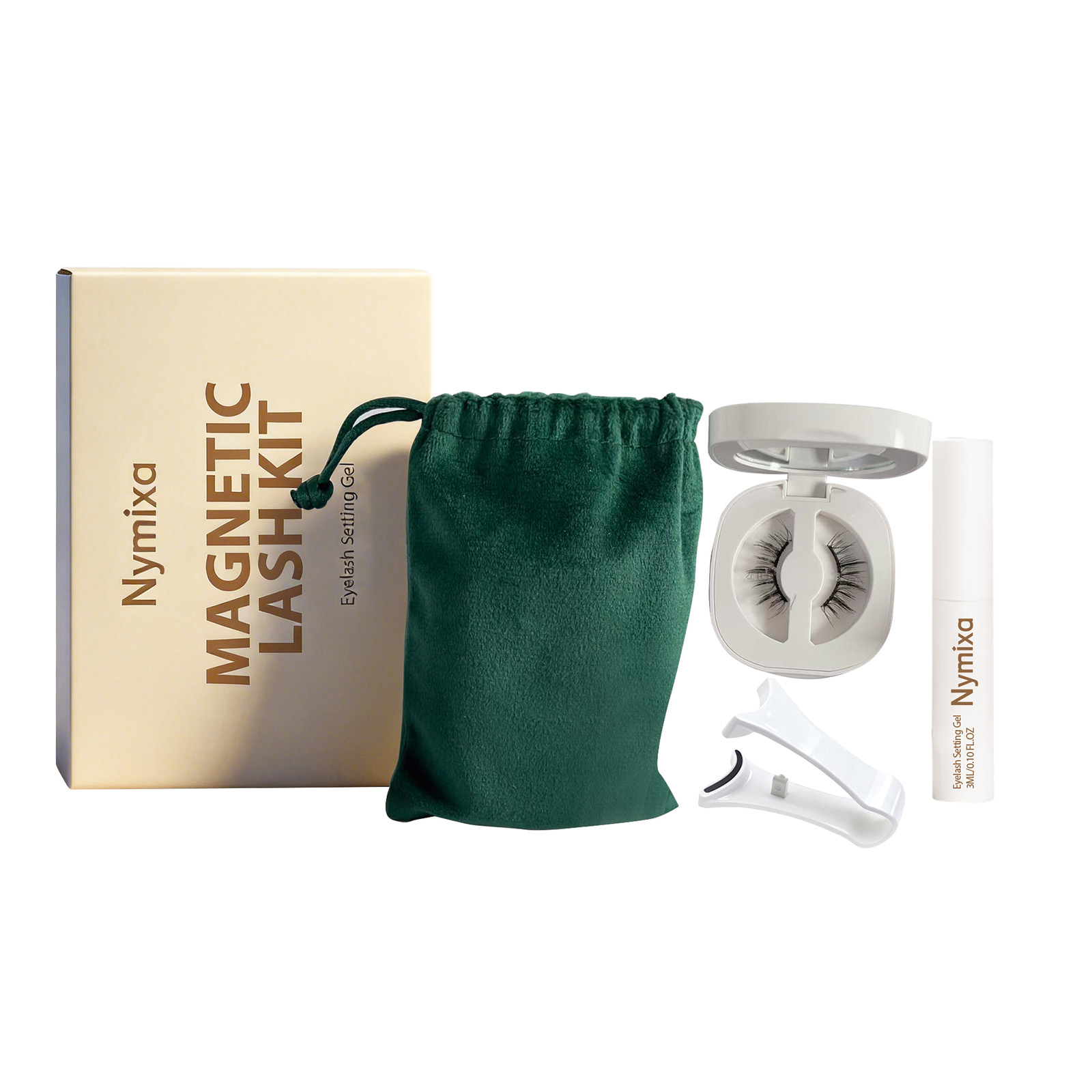 Magnetic Suction False Eyelash Kit  Curved  1 Set 1box photo 1