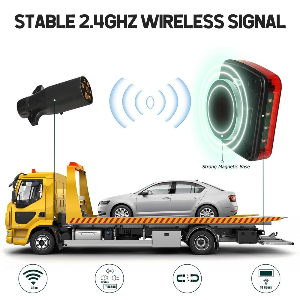 2XTrailer Lights Wireless Magnetic LED Tail Stop Truck Indicator Boat Truck Car photo 4