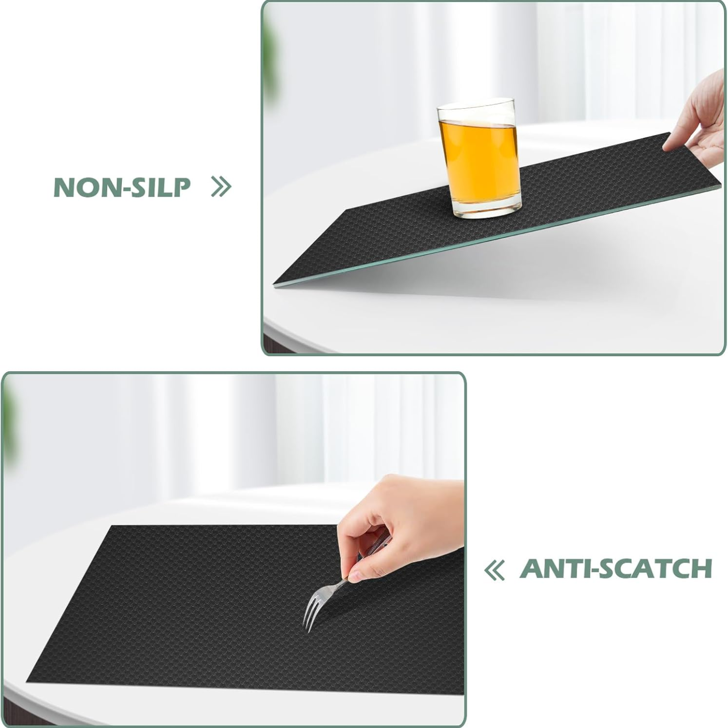 Shelf Liners Non-Adhesive Drawer Liner Waterproof Oil-Proof EVA Cabinet Fridge Liner Black 12 X 120 Inch photo 5