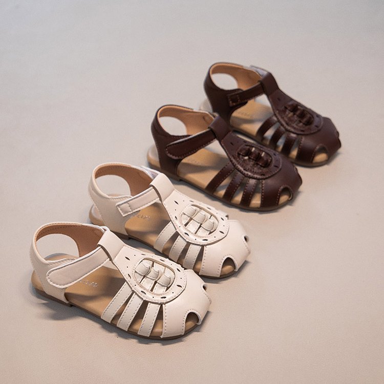 Ins Baotou Woven Roman Sandals Summer New Korean Version Girls Hollow Princess Shoes Beach With Skirt photo 5